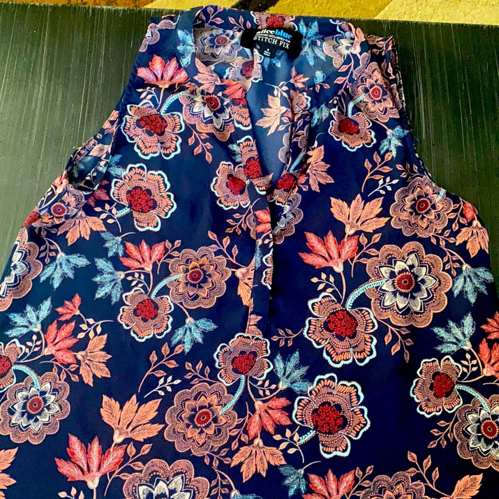 Tank top blouse - Alice blue